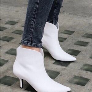 Anine Bing Frankie White Ankle Boots